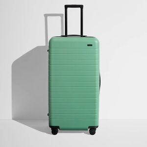 New With Tags Away Trunk Suitcase in Sold Out Seafoam Green Color